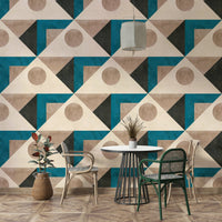 Mid Century Teal wallpaper for contemporary home decor


