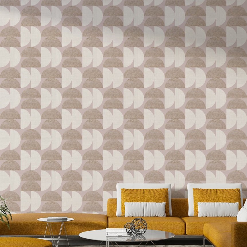 Mid Century Wallpaper in mustard, teal, and olive colors