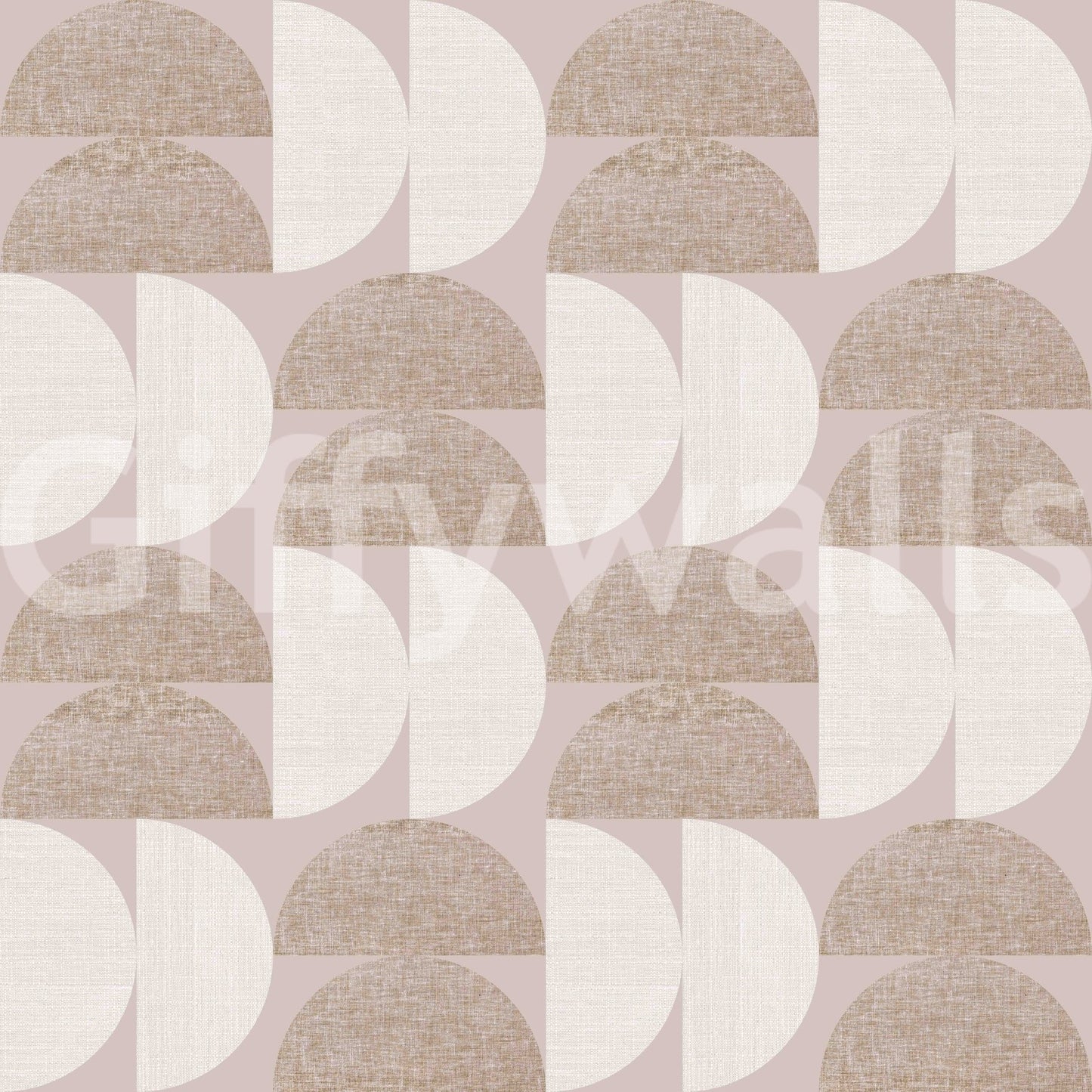 Modern interior styled with Mid Century motif wallpaper

