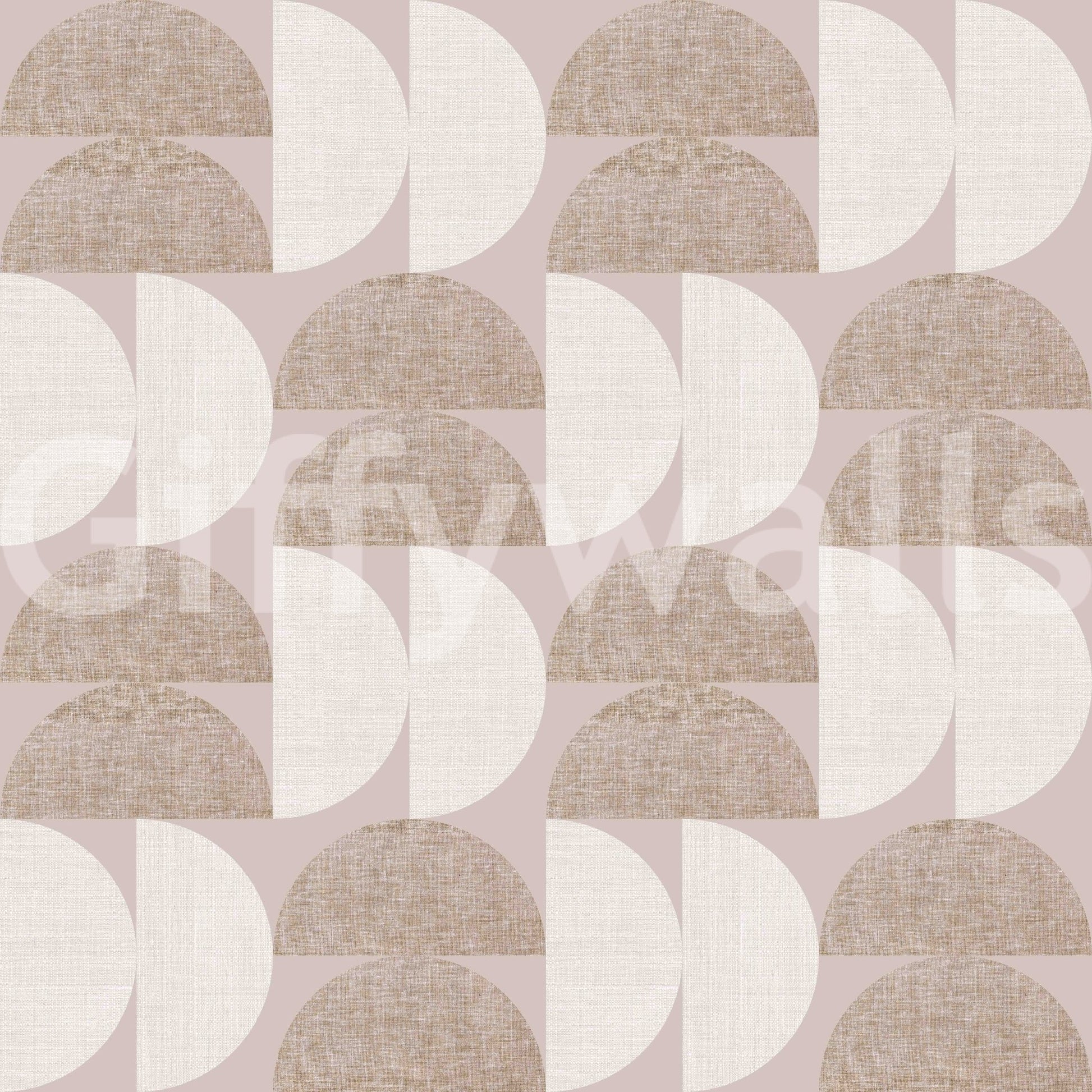 Modern interior styled with Mid Century motif wallpaper

