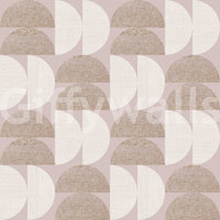 Modern interior styled with Mid Century motif wallpaper

