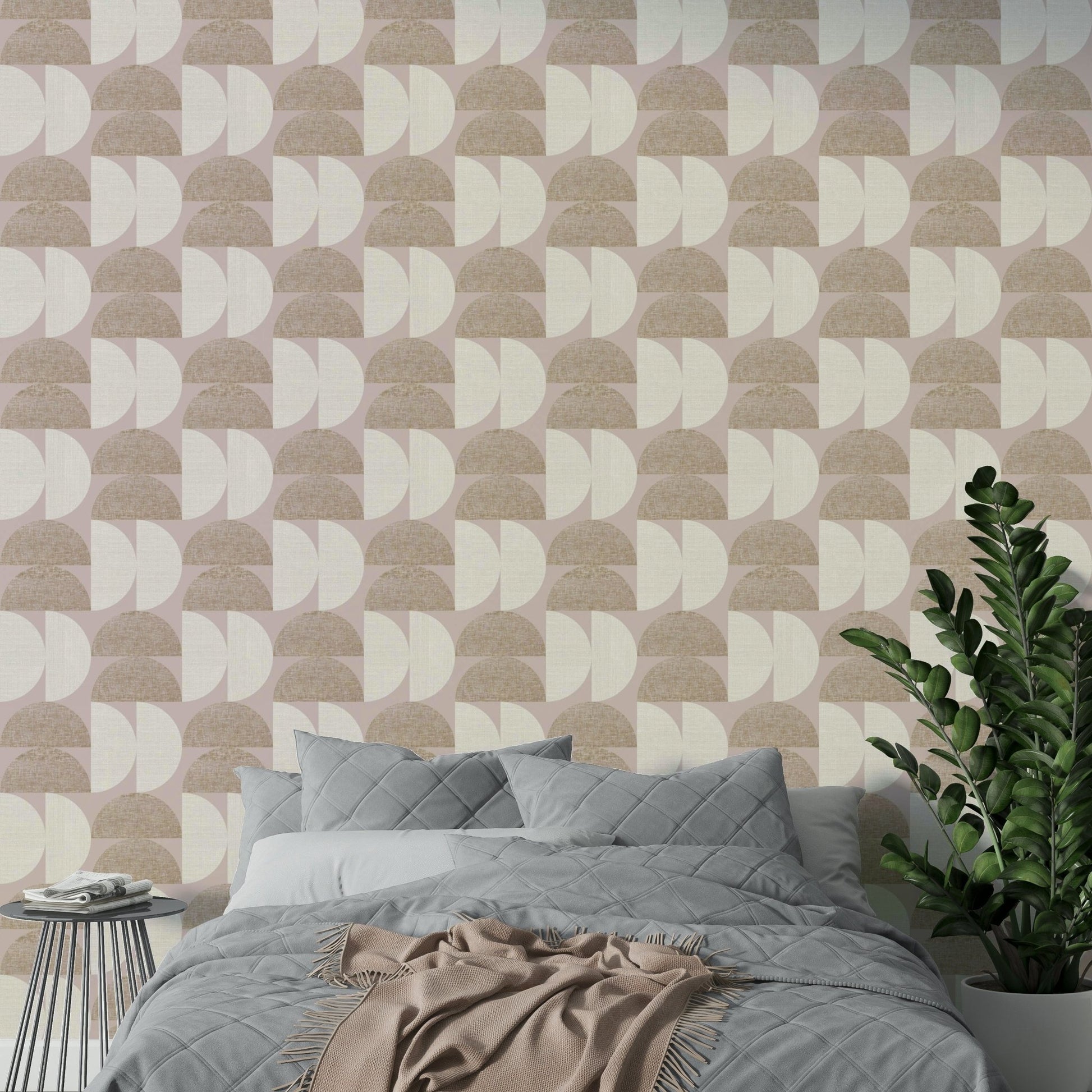 Mid Century Wallpaper with bold retro-style pattern

