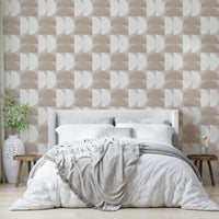 Feature wall with classic Mid Century design wallpaper