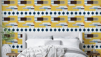 Mid Century Wallpaper featuring bold retro patterns

