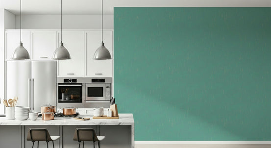 Linen Texture Blue subtle distressed effect wall mural covering., GD6886
