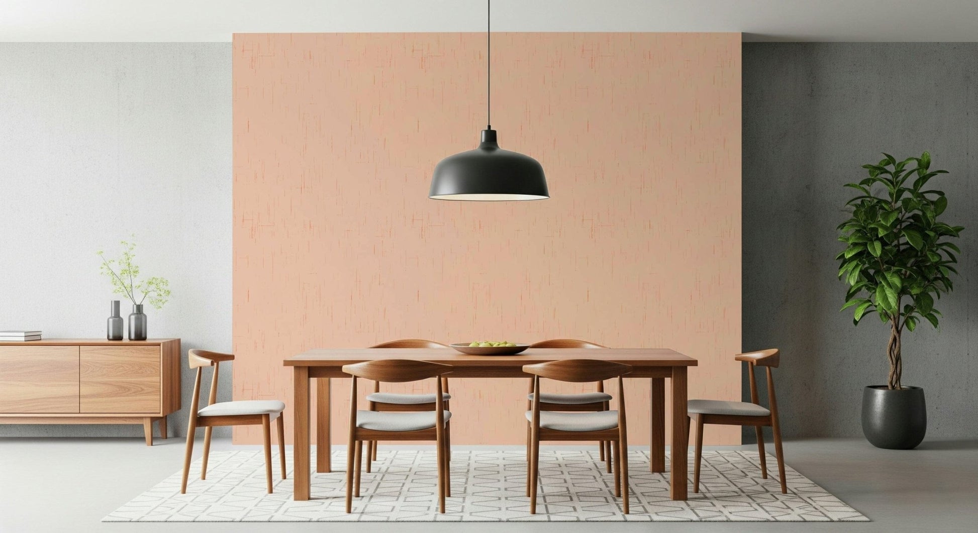 Pink Mid Mod Atomic wallpaper unique distressed grain design.