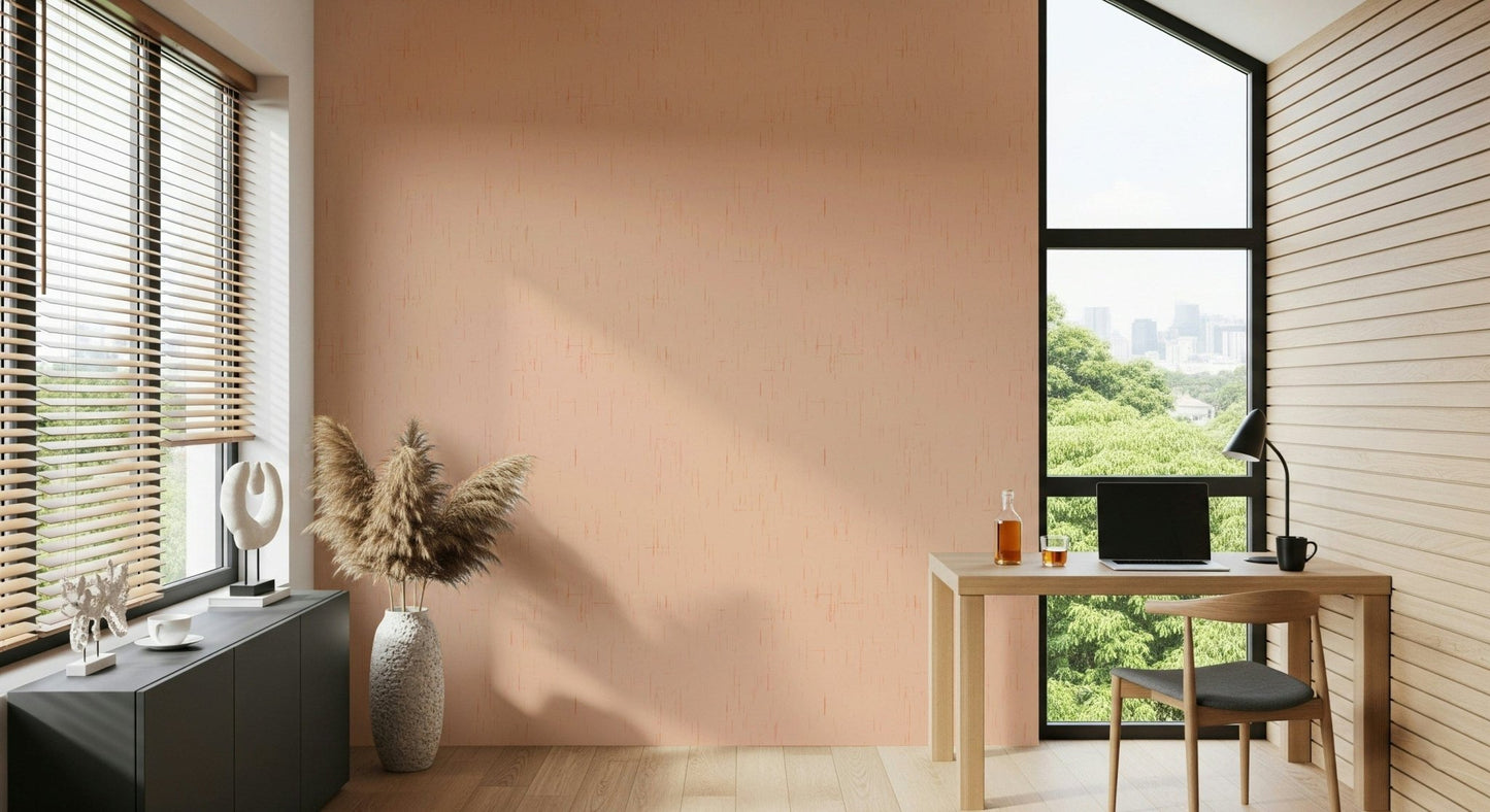 Mid Mod Atomic Pink Linen Texture wallpaper retro style.