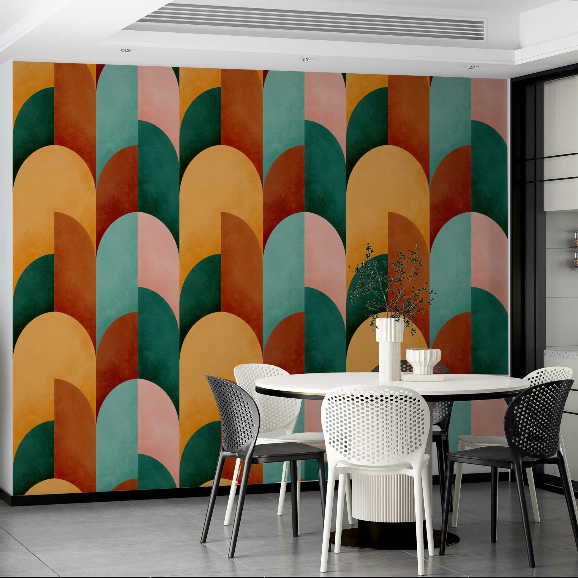 A vibrant and striking wallpaper pattern., GD2682