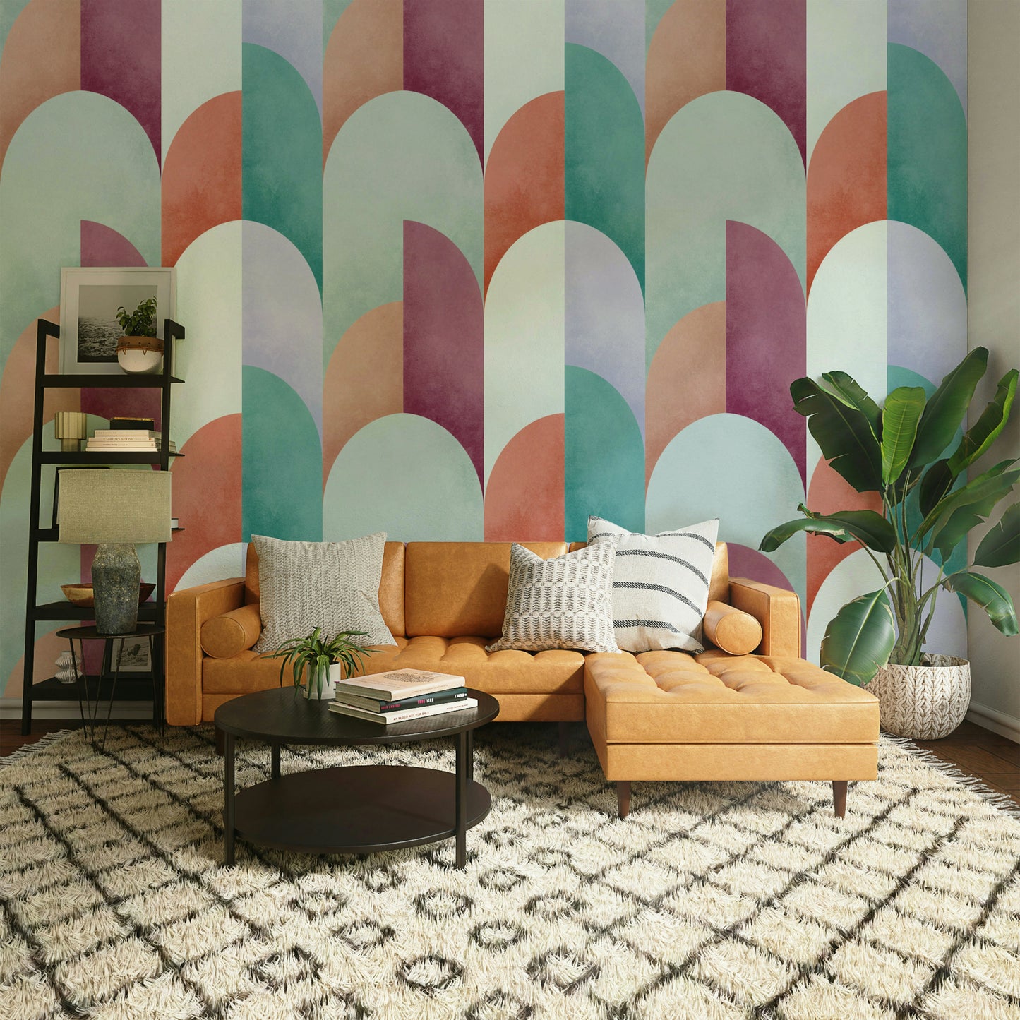 Suitable for a modern, retro-themed, or eclectic interior.
