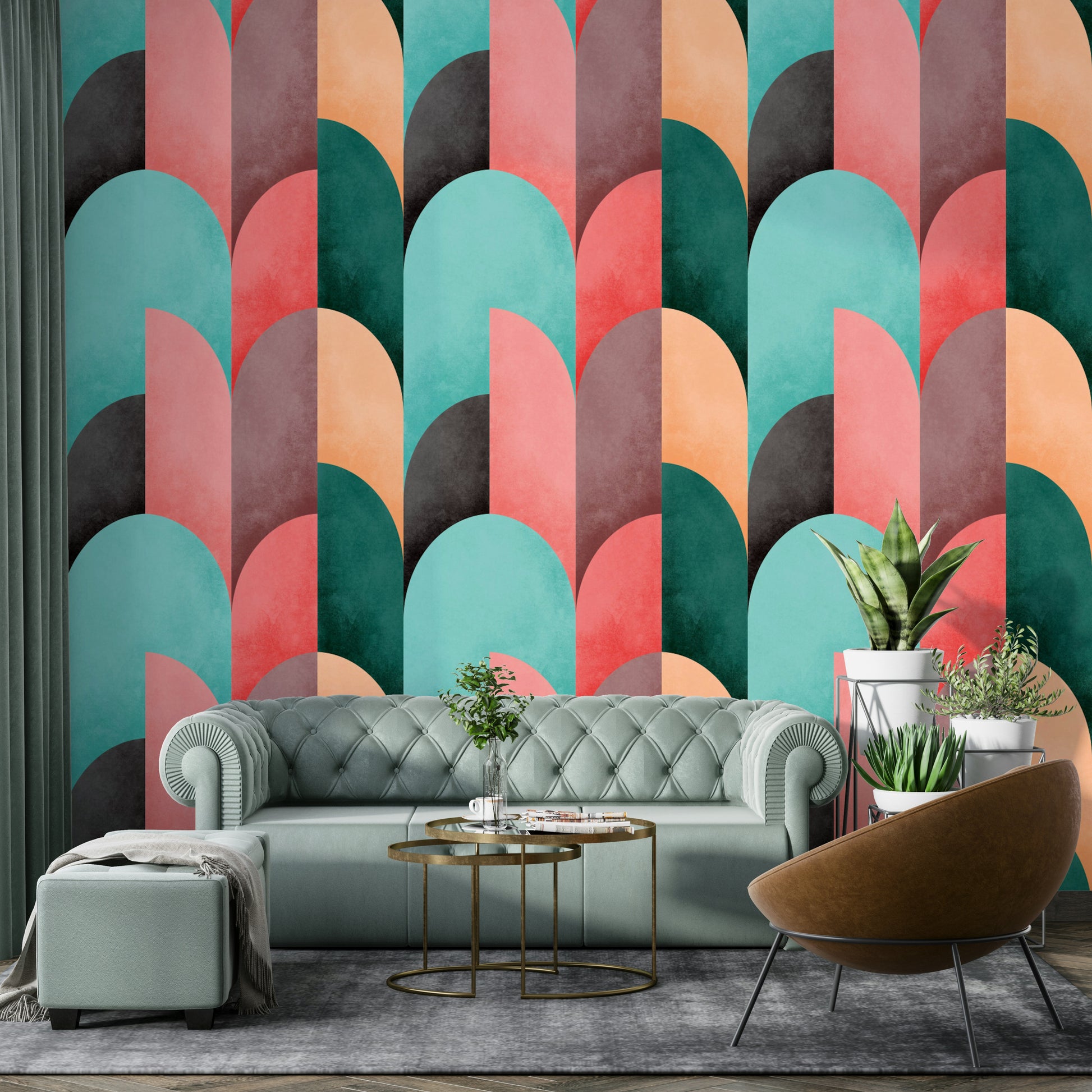 Suitable for a modern, retro-themed, or eclectic interior.
