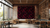 Bold and beautiful midnight floral pattern wallpaper, GD1378