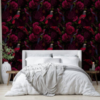 Luxurious midnight bloom wallpaper for elegant homes, GD1378