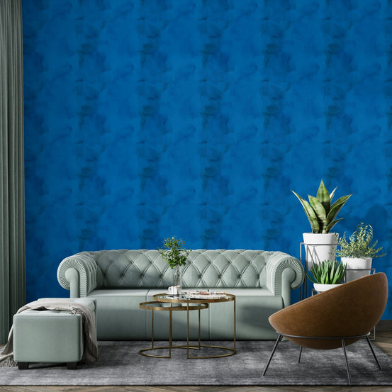 A beautiful modern living room with a midnight bloom floral mural., GD4670
