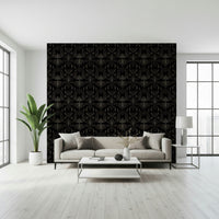 A graceful subtle pattern wall mural in rich, lavish tones.