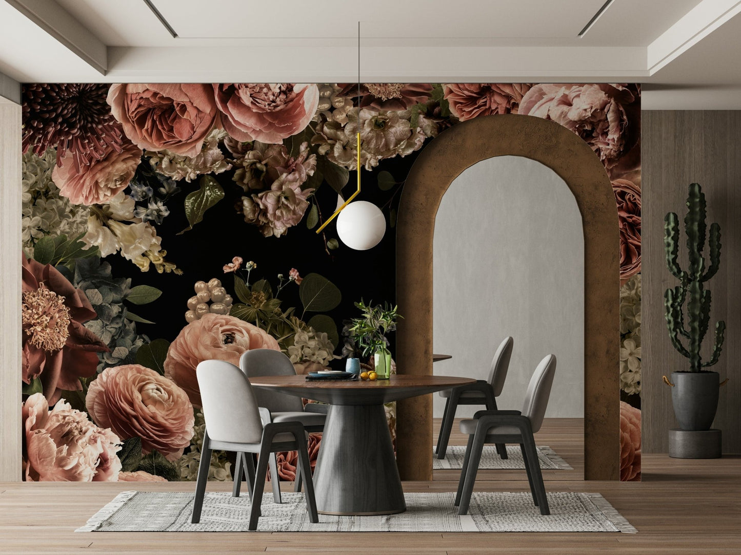 The design has a beautiful, artistic aesthetic.

