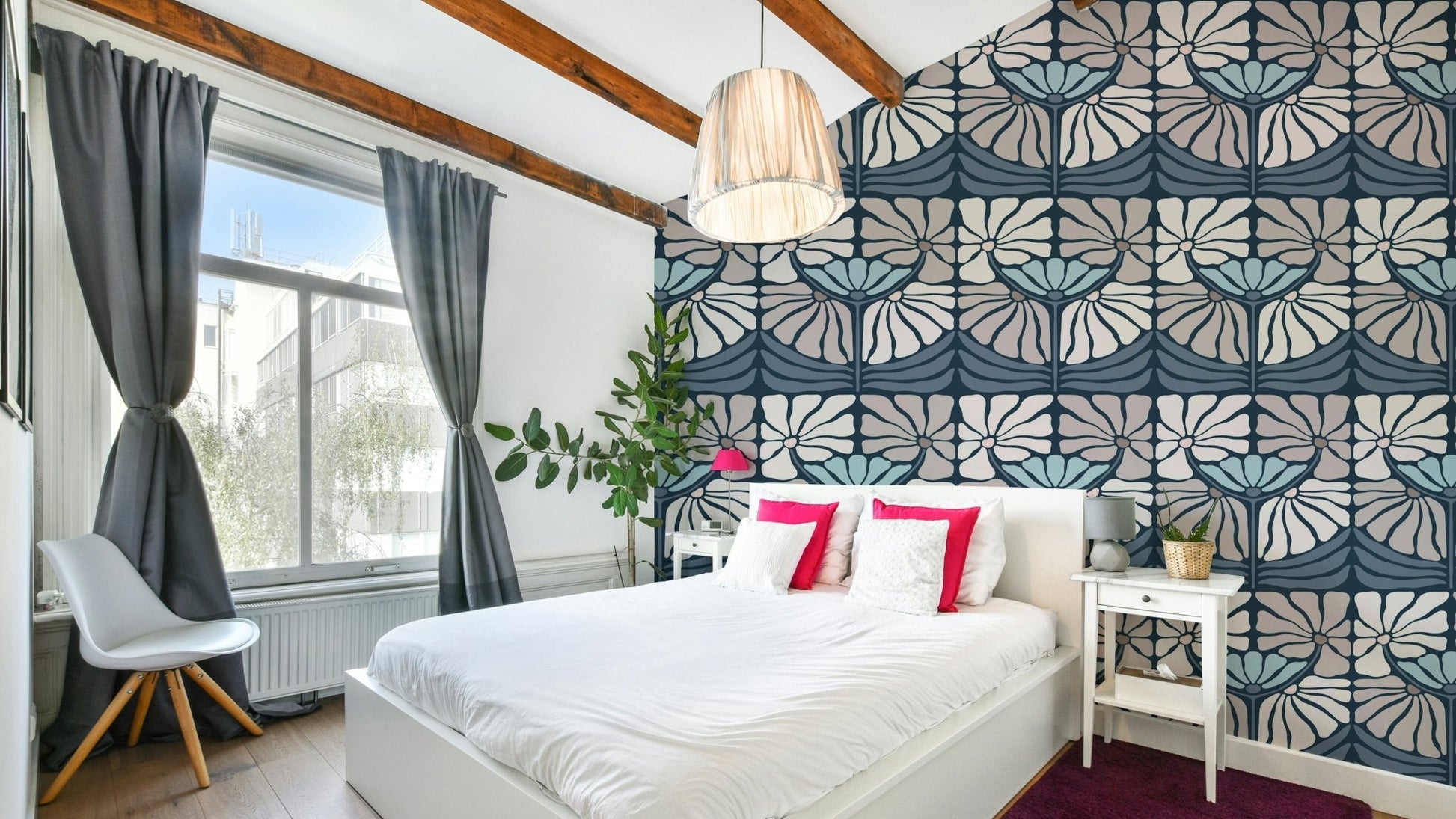 Midnight bloom wallpaper with dark florals

