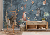 Serene Woodland Theme Wallpaper for Kids
