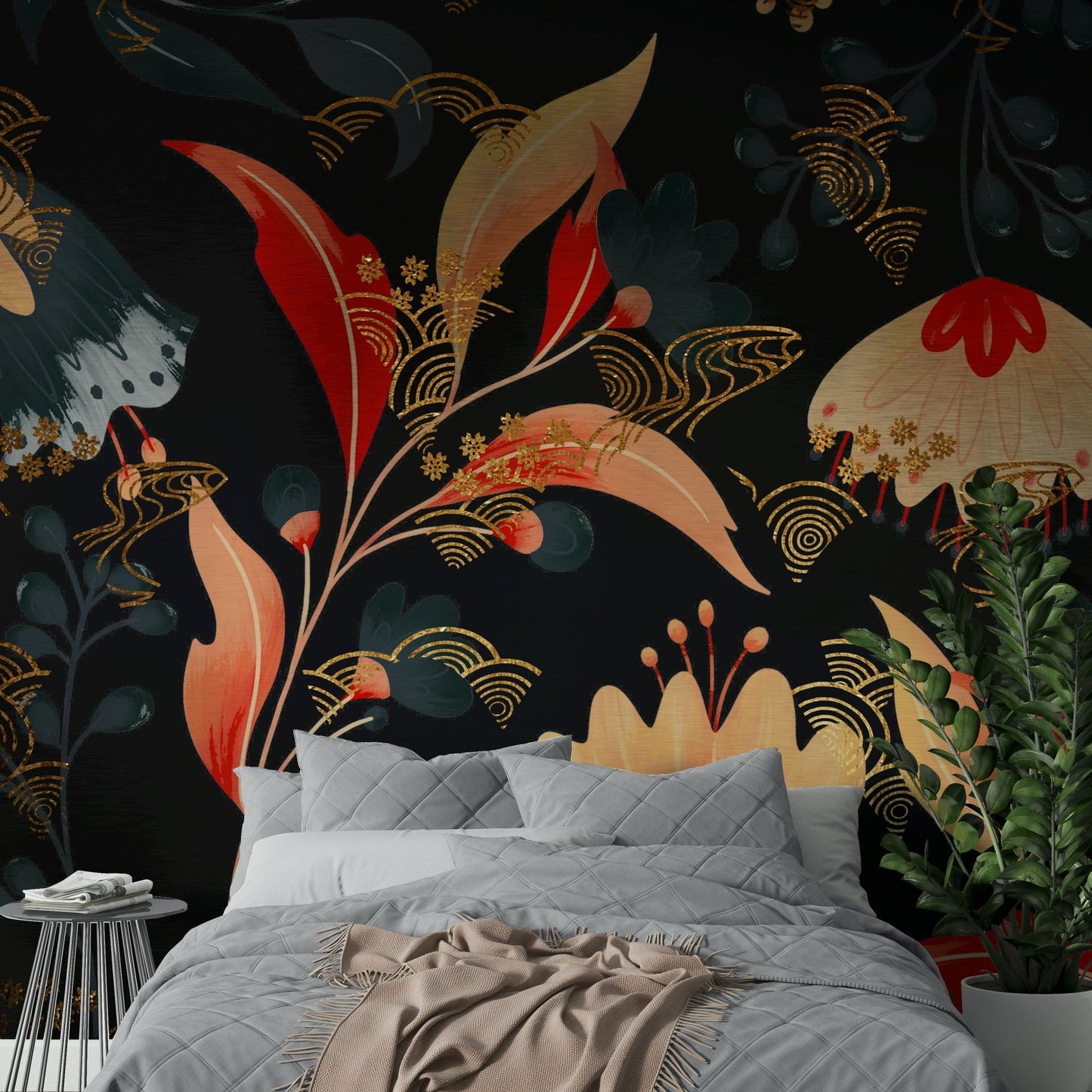 Artistic or photographic rendering of a bouquet.

