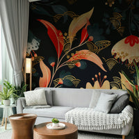 Deep, rich jewel tones of flowers (e.g., ruby, emerald, sapphire).

