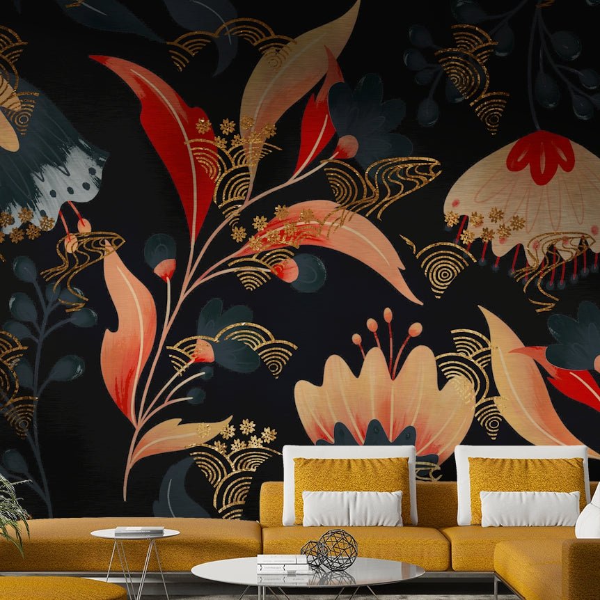 Blooming flowers with intricate details.

