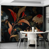 Dark background creating contrast and depth.

