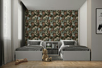 Nature-inspired wallpaper with rich florals

