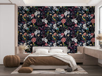 Floral midnight garden design perfect for modern interiors.

