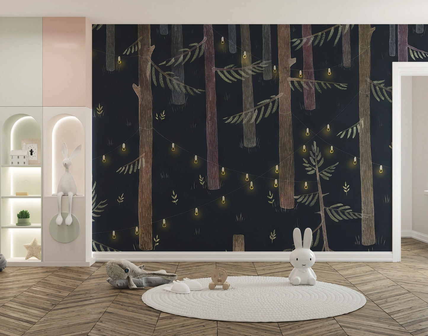 Midnight Grove Fairy Lights Mural - Giffywalls C279