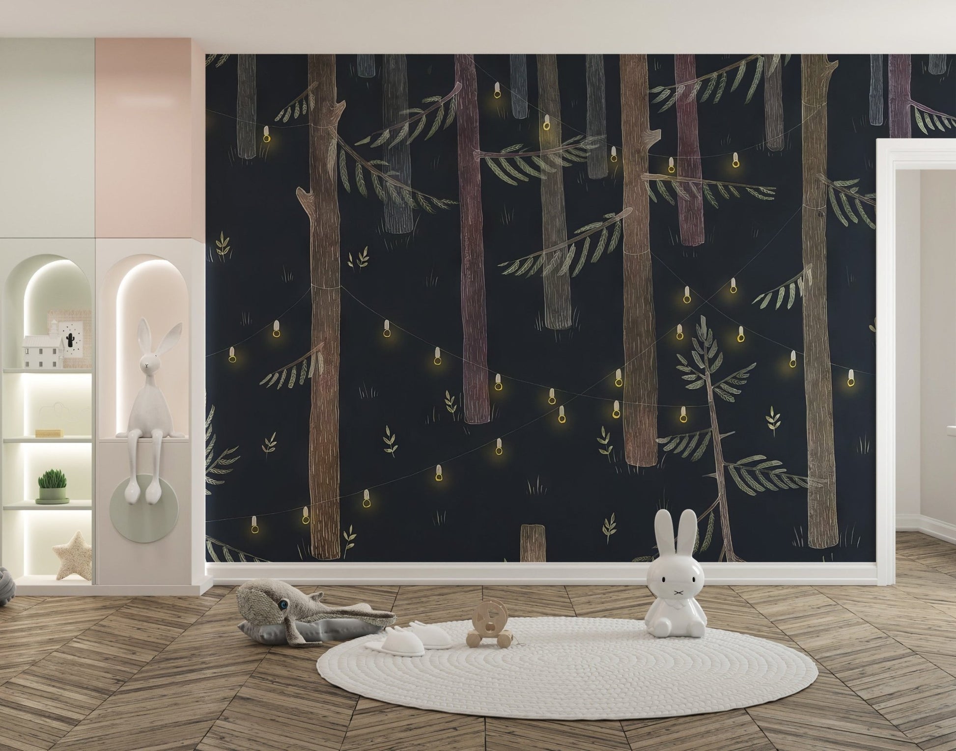 Midnight Grove Fairy Lights Mural - Giffywalls C279
