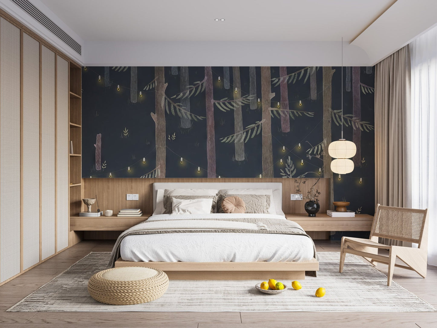 Midnight Grove Fairy Lights Mural - C279