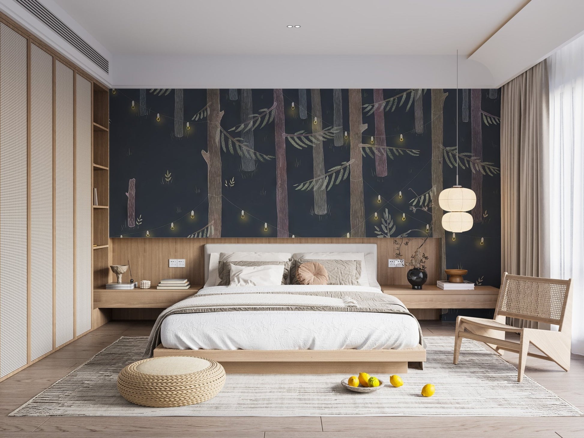 Midnight Grove Fairy Lights Mural - C279