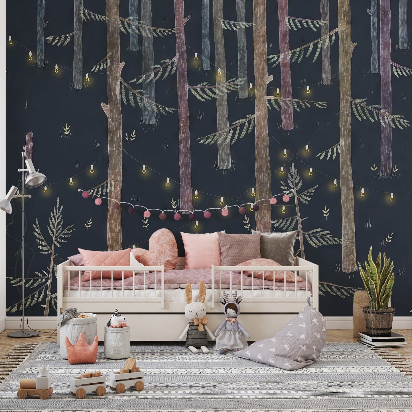 Whimsical fairy wallpaper for kids’ room walls C279