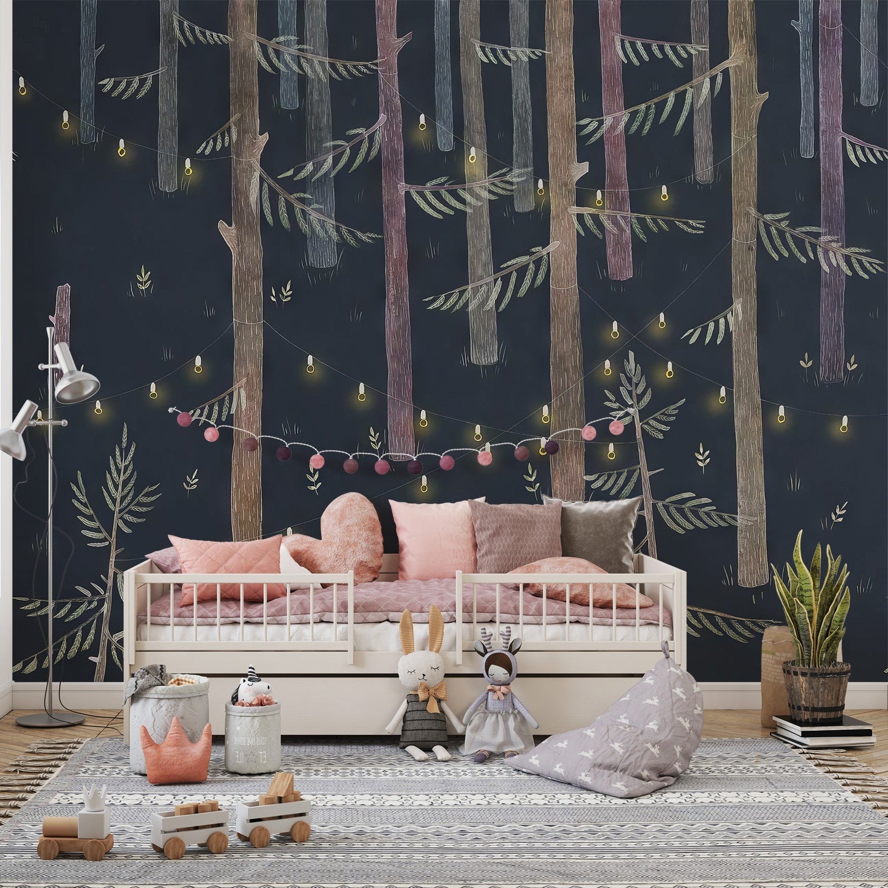 Whimsical fairy wallpaper for kids’ room walls C279