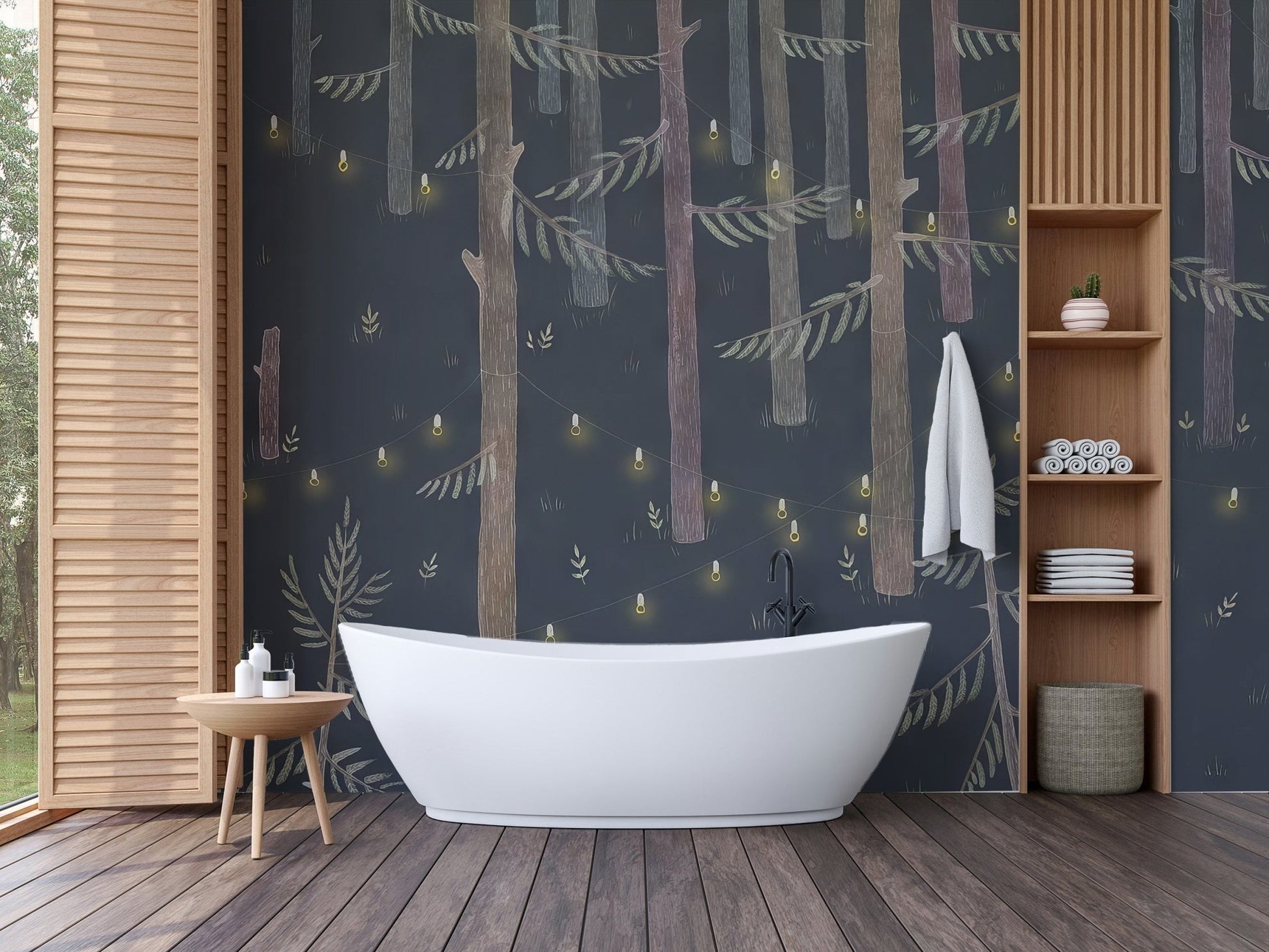 Elegant fairy grove wallpaper for bathroom C279