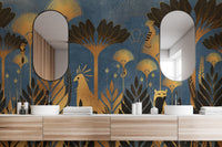 Opulent botanical wallpaper for interiors
