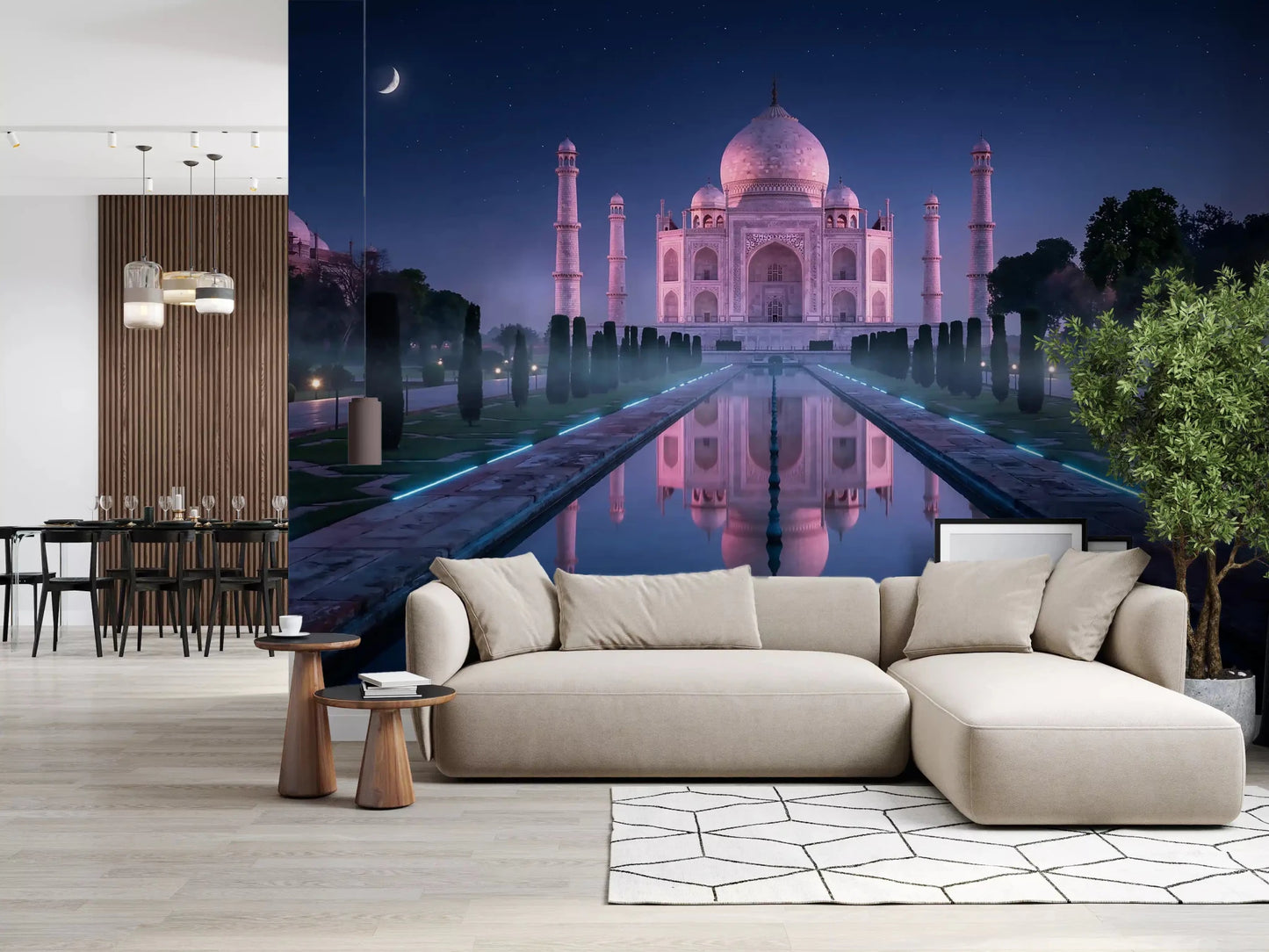 Midnight Majesty at Taj Mahal Wall MuralGD9203