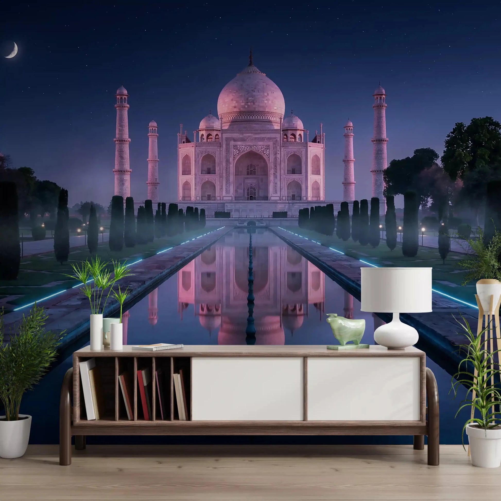 Midnight Majesty at Taj Mahal Wall MuralGD9203