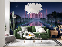 Midnight Majesty at Taj Mahal Wall MuralGD9203