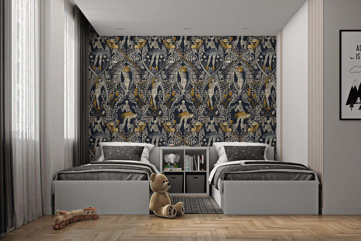 Vintage Halloween wallpaper with midnight masquerade elegance