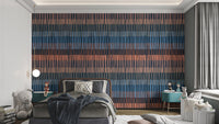 Elegant Striped Symphony Wall Design
