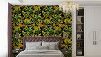Midnight Monkeys Wallpaper with jungle design

