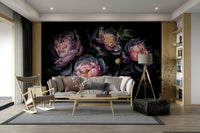 Romantic peonies mural for dramatic interiors

