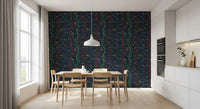 Colorful leaf pattern displayed on the Woodland Birds and Branches wallpaper.⁠GD9465