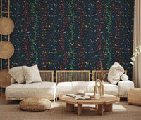 Intricate bird pattern on this Midnight Woodland Branches with Birds wallpaper.⁠GD9465