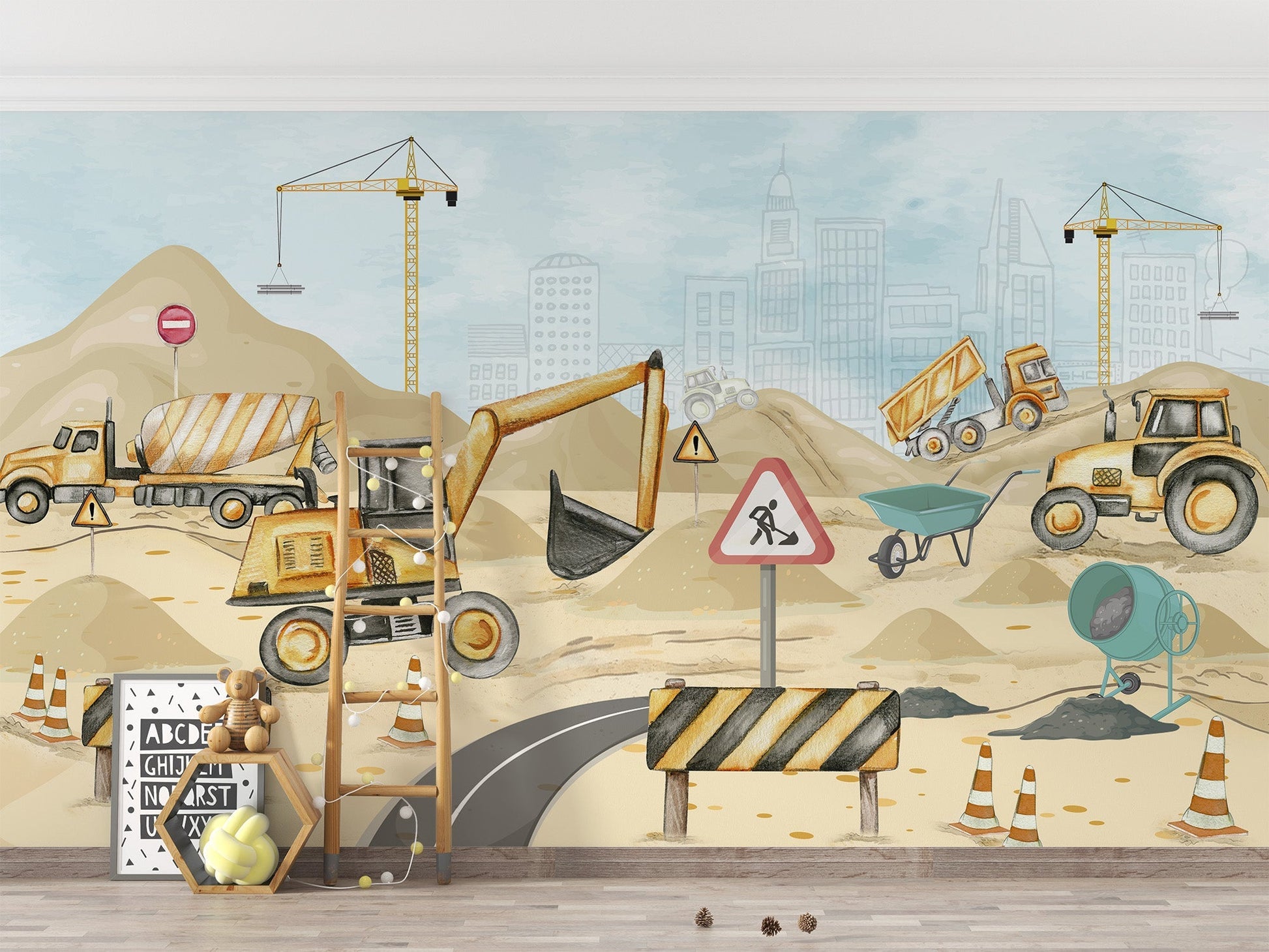 Mighty Machines Wall Mural - Giffywalls C321