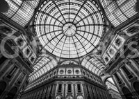 Milan's Vaulted Vision Wall Mural showcasing European heritage for a foyer wallpaper.