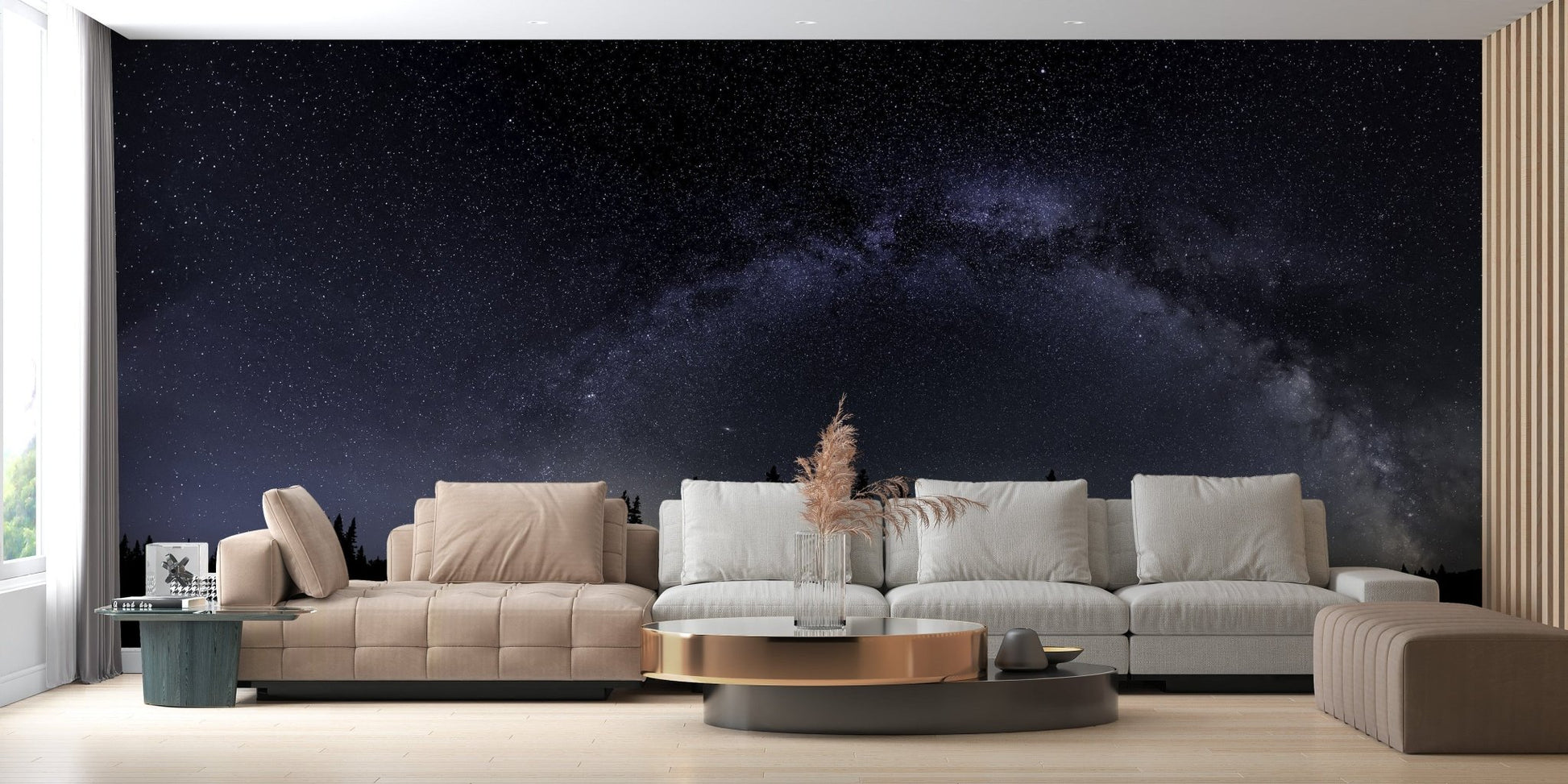 Milky Way Starry Night Wallpaper Mural - Giffywalls A236