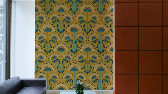 A luxurious and intricate floral wallpaper pattern. GD3259
