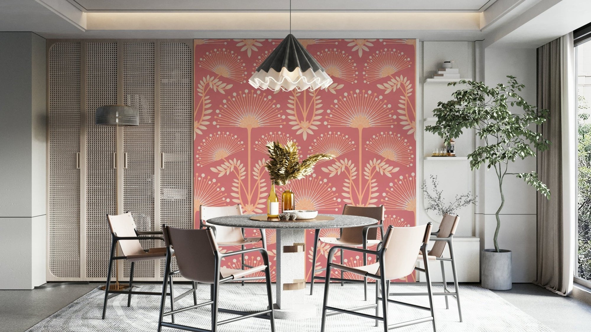 A luxurious and intricate floral wallpaper pattern. GD3266
