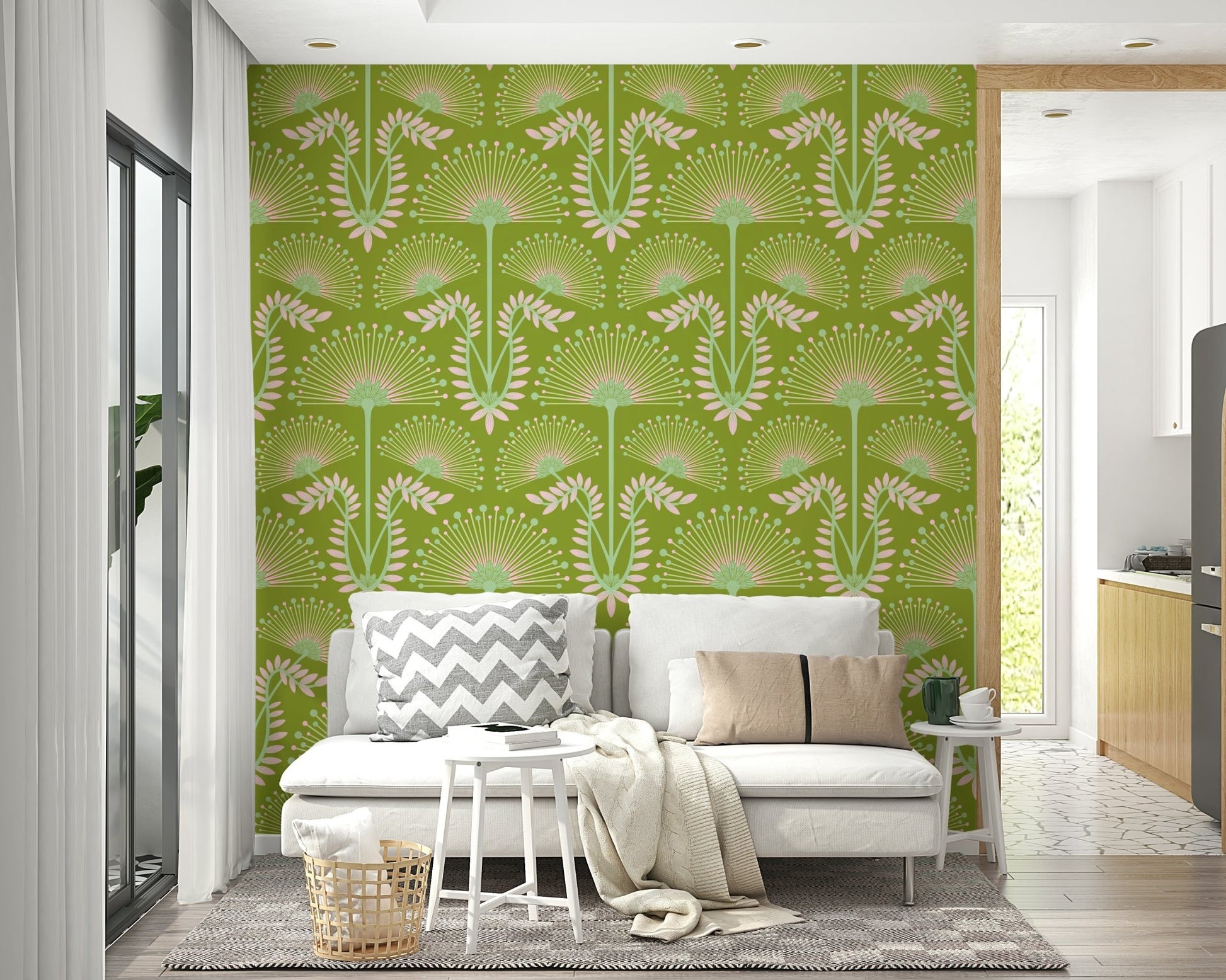 Botanical elements are intertwined in the design.
